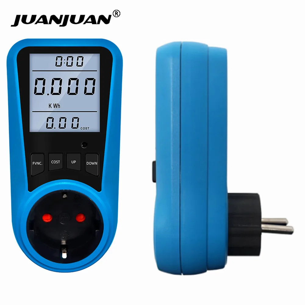 Digital Current Meter AC 230V Power Meter Voltmeter Time Watt Power Energy Tester 50Hz Socket Analyzer EU US UK AU FR BR IT Plug