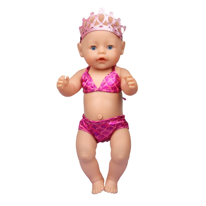 18inch 43cm Baby New Born Doll Clothes Accessories Make Up Mermaid Clothes Suit For Baby Kid Birthday&Festival Gift Panties