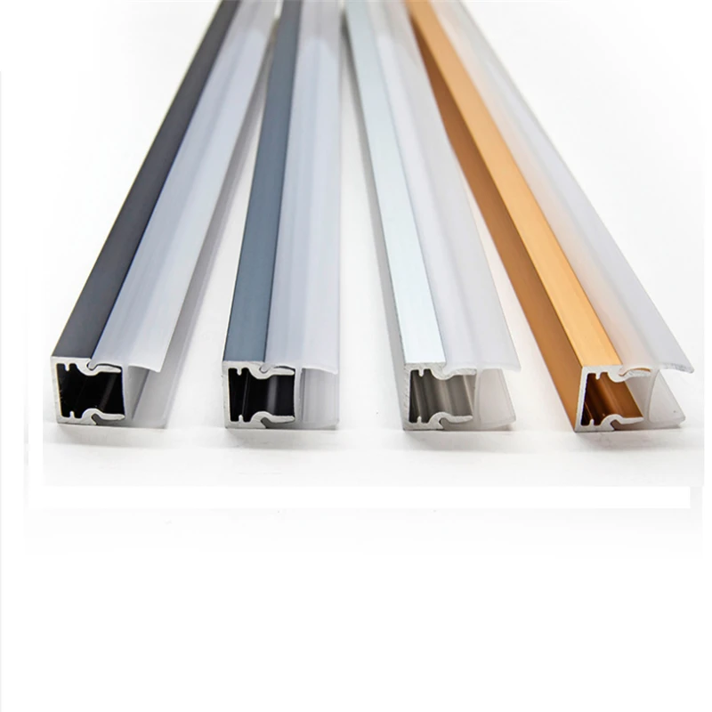 30x1M LED Aluminium Profile ,5V/12V/24V 8MM Wide Strip 8MM Thick Glass Shelf Edge Clamp  Glass Illumilation Light  Diffuser