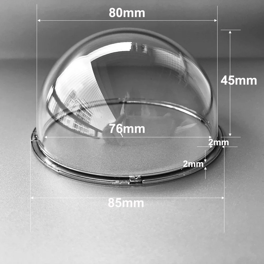 3.3 Inch Hikvision Samsung CCTV Camera Transparent Protective Cover HD Outer Clear Glass Protection Dome Mini Hemisphere Shell