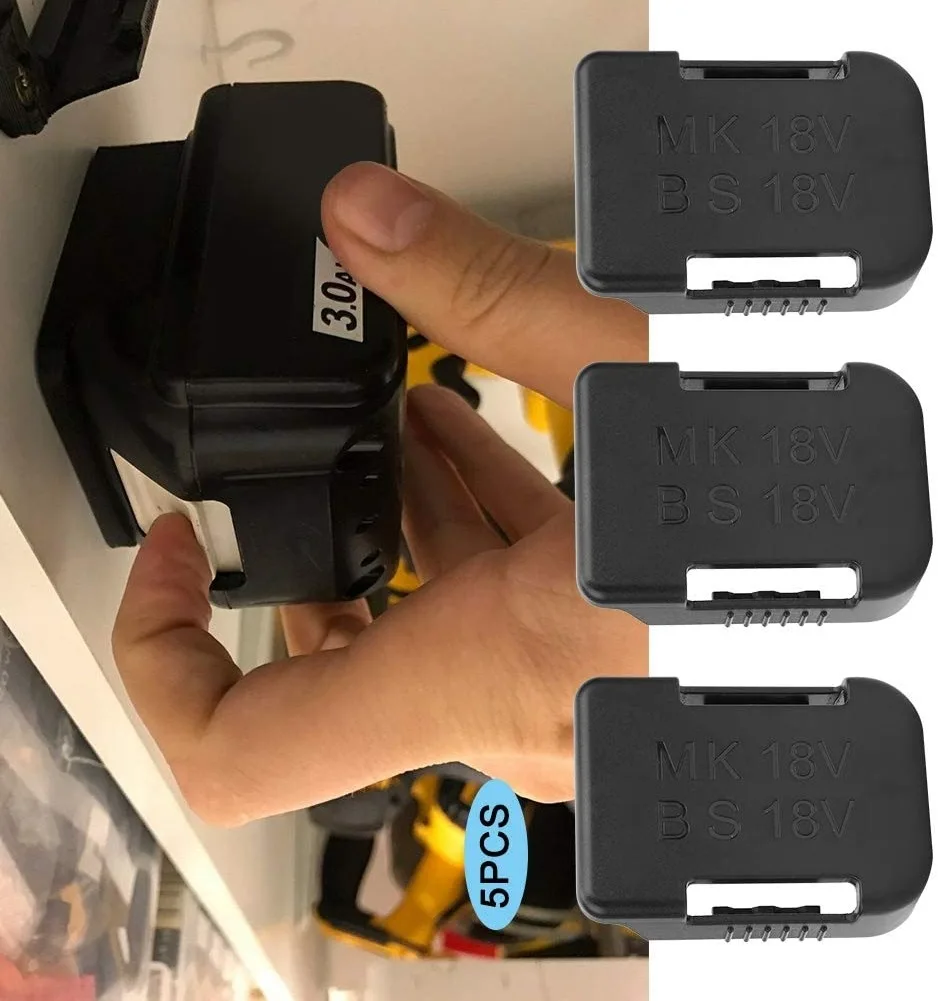 Suporte para bateria 18v, 5 peças, makita bl1860b bl1850b bl1860 bl1850