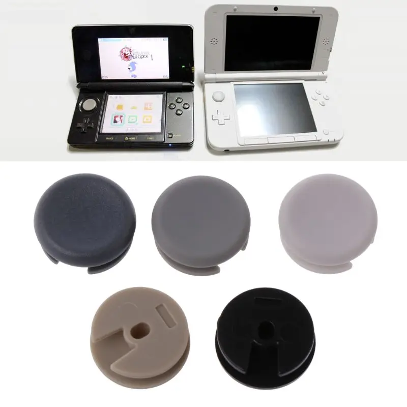 Capuchon de manette de jeu analogique 3D, remplacement du bouton de couverture du Joystick, en plastique, pour nouveau 3DS 3DSLL 3DS XL, 5 pièces/ensemble