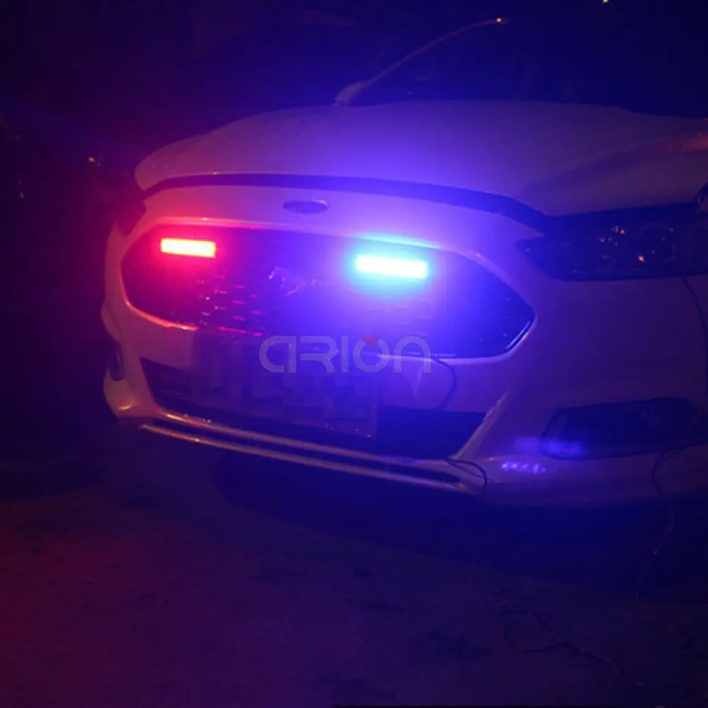 40W 80W COB Car Truck Grille LED Strobe Light Fireman Police Flashing Emergency Warning lights Red Blue Yellow White 12V 24V image 6