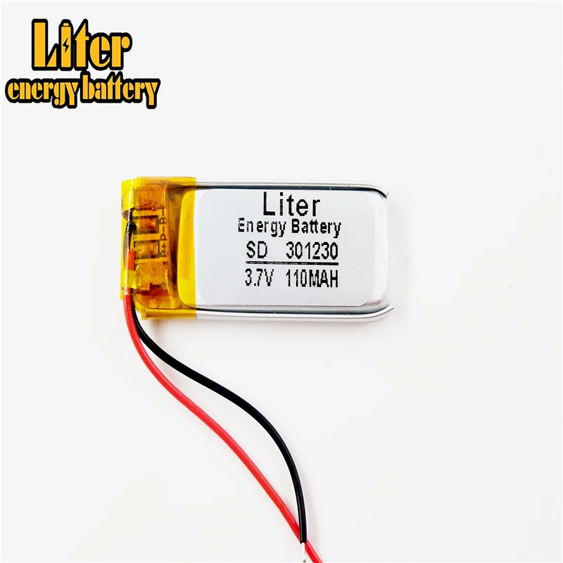 3.7V 110MAh 301230 Lithium Polymer Li-po Sel Baterai Isi Ulang untuk Mp3 MP4