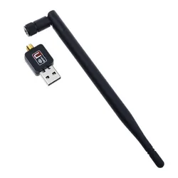 Antena usb sem fio 150mbps 2.4ghz, receptor wi-fi 5dbi para pc