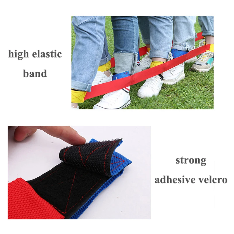 Giant Footsteps 4 Legged Race Bands Child Outdoor Sports Toys Outdoor Game for Kids Adults Teamwork Games Interactive Kids Toys