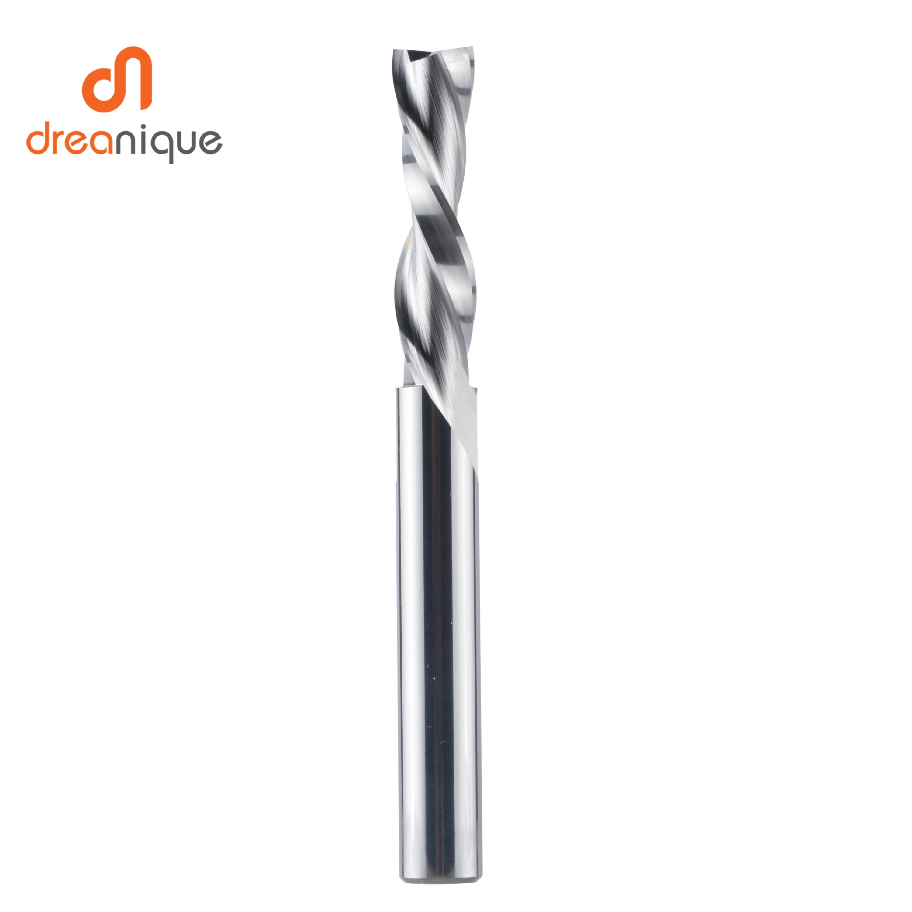 Dreanique 1pc downcut espiral fresa de carboneto sólido haste 1/4 polegada 2 flautas fresa de madeira para escultura em madeira entalho