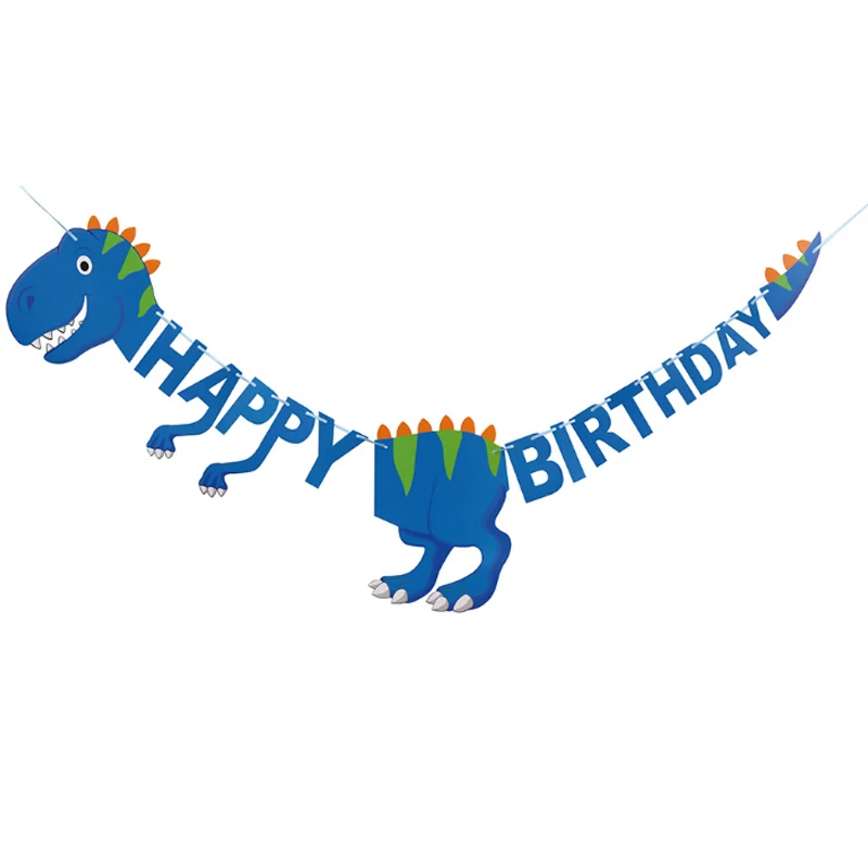 Dinosaur Birthday DIY Garland Happy Birthday Banners Roar Dino Party Decor Balloons Wild One 1st Boy Birthday Party Decorations