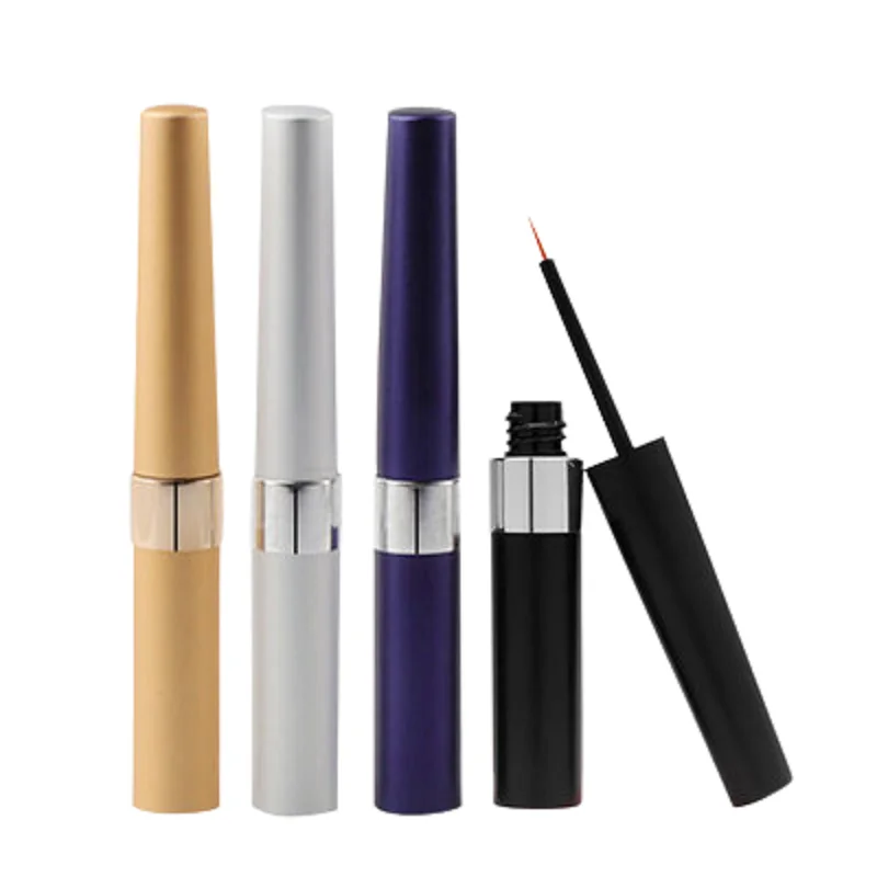 

50Pcs Empty 5ML Eye Liner Tube Silver Gold Blue Auminum Portable Cosmetic Packaging Containers Refillable Bottle