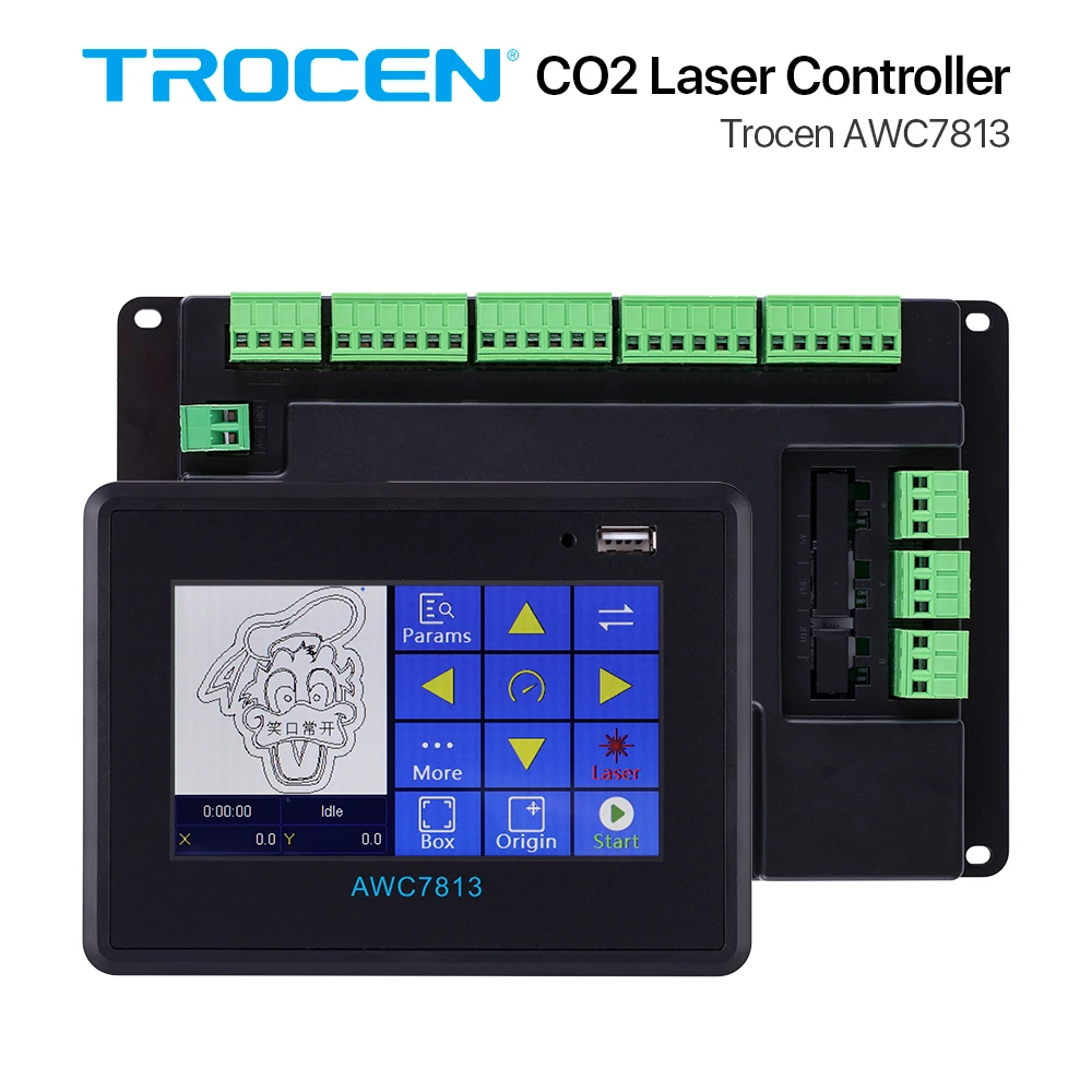 Trocen Awc7813 Co2 Sistema de Controlador do Laser Dsp para Co2 Gravador do Laser Máquina de Corte Substituir