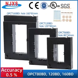 Trasformatore di corrente a nucleo diviso OPCT80BD-1000A/5A 800A/5A 750A/5A 05 morsetto di classe ct tipo aperto 3 fasi per la misurazione della corrente