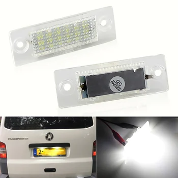 2 adet LED numarası plaka aydınlatma ışığı Canbus VW Golf MK5 Jetta Touran Passat B5.5 B6 Caddy Transporter Skoda Superb MK1 3U B5