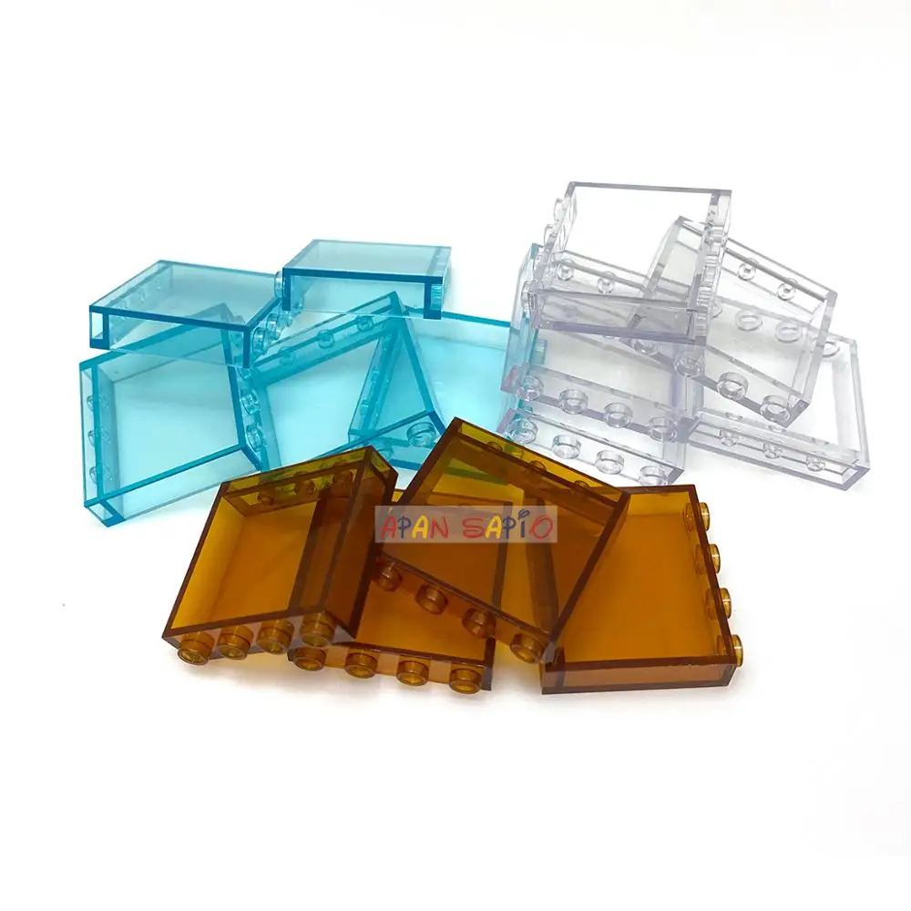 10/20pcs DIY Building Blocks 1x4x3 Transparent Plate Bricks Educational Plastic Toys for Children Compatible Brands Kids Gifts