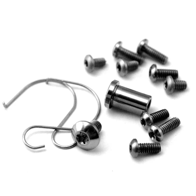 Set completo di viti per manico a coltello in lega di titanio per Mini pinza da banco 555 556 557 strumento EDC tascabile su misura fai da te fai unghie