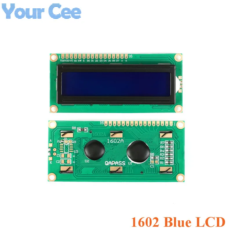 Módulo LCD IIC/I2C 1602, placa adaptadora de 5V, pantalla 1602A para Arduino, azul, amarillo y verde