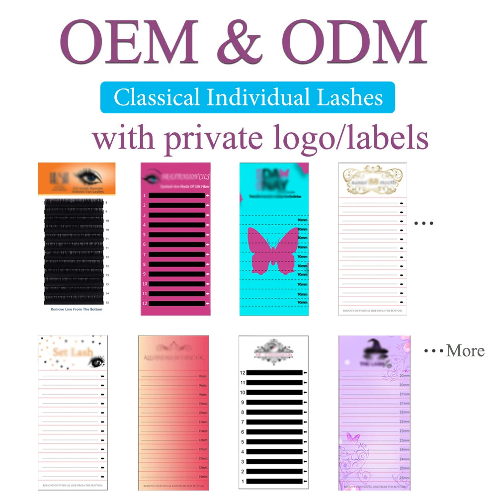 

Private Logo Classical Individual Lash Extensions OEM&ODM Wholesale Private Labeling 10 Cases