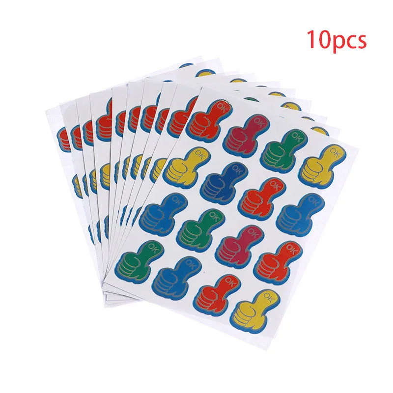 10pcs Many Stars Children's Gold-plated Award Glitter Sticker Mother Teacher Praise Label Award Five-pointed Star Love Sticker