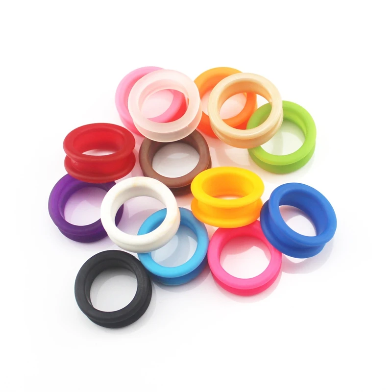 SHGO HOT-50Pcs Silicone Finger Rings for Any Scissors Inserts Haircutting Styling Tools Accessories Mix Colors