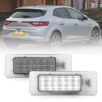 2x luz LED de matrícula para Renault Megane 4 Scenic IV Twingo Kangoo Koleos MK2 Clio IV V Logan Sandero Dacia Duster