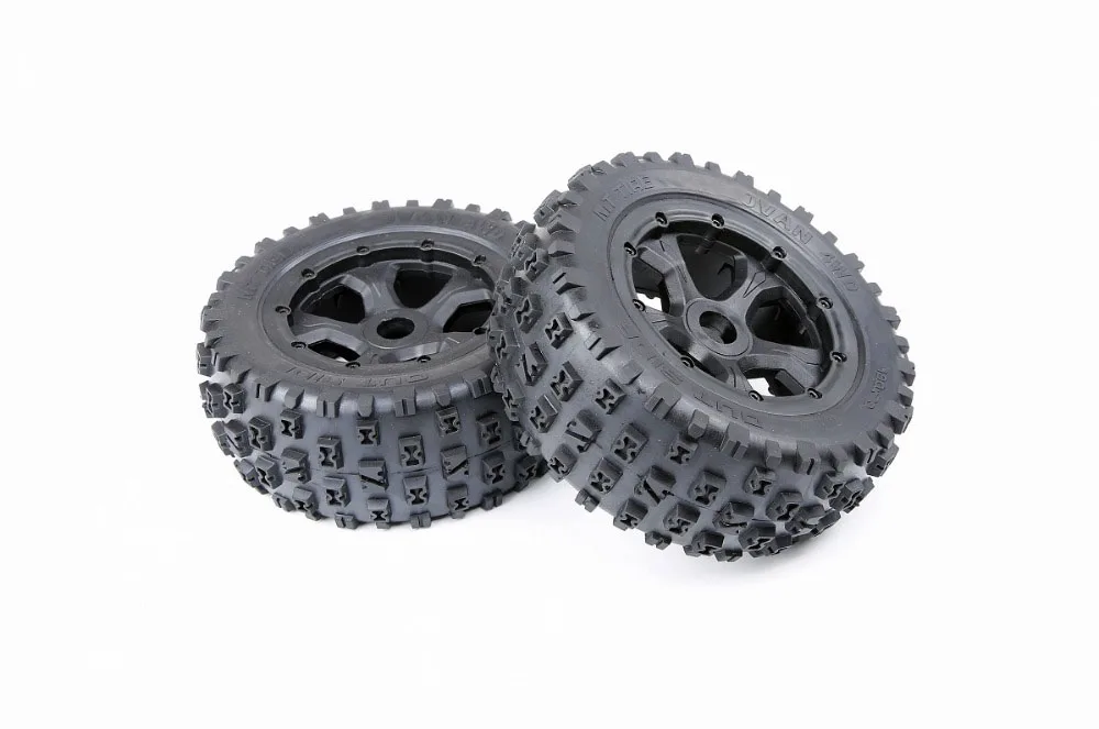 Knobby Wheel Tire Kit Fit for Losi 5ive T ROVAN LT Baja 4wd Slt Rc Car Parts