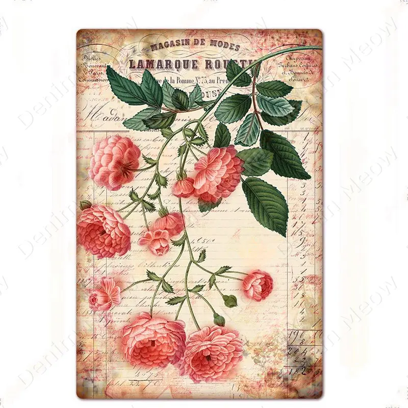 Frische Schnittblumen Vintage Metall Zinns child, Wand plakette für Fleur iste Garten, Hinterhof, Cafe, Familien geschenk, Dekor, N414 – Detail 3