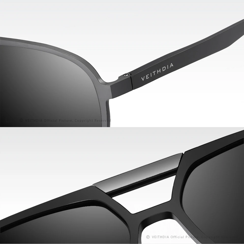 VEITHDIA-Photochromic Sports Sunglasses for Men Women, Polarized Lens Eyewear, Outdoor Vintage Fashion, Male Sun Glasses, V6850