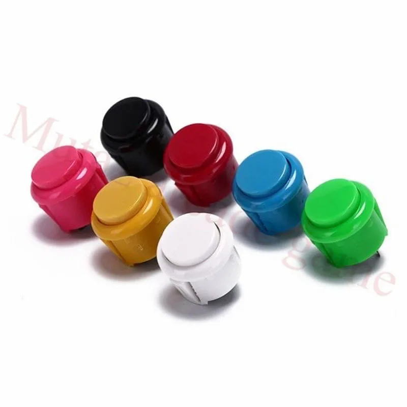 10pcs/Lot Built-in Small Micro Switch For DIY Arcade Controller Jamma Mame 24mm Factory Price Arcade Button Round Push Button