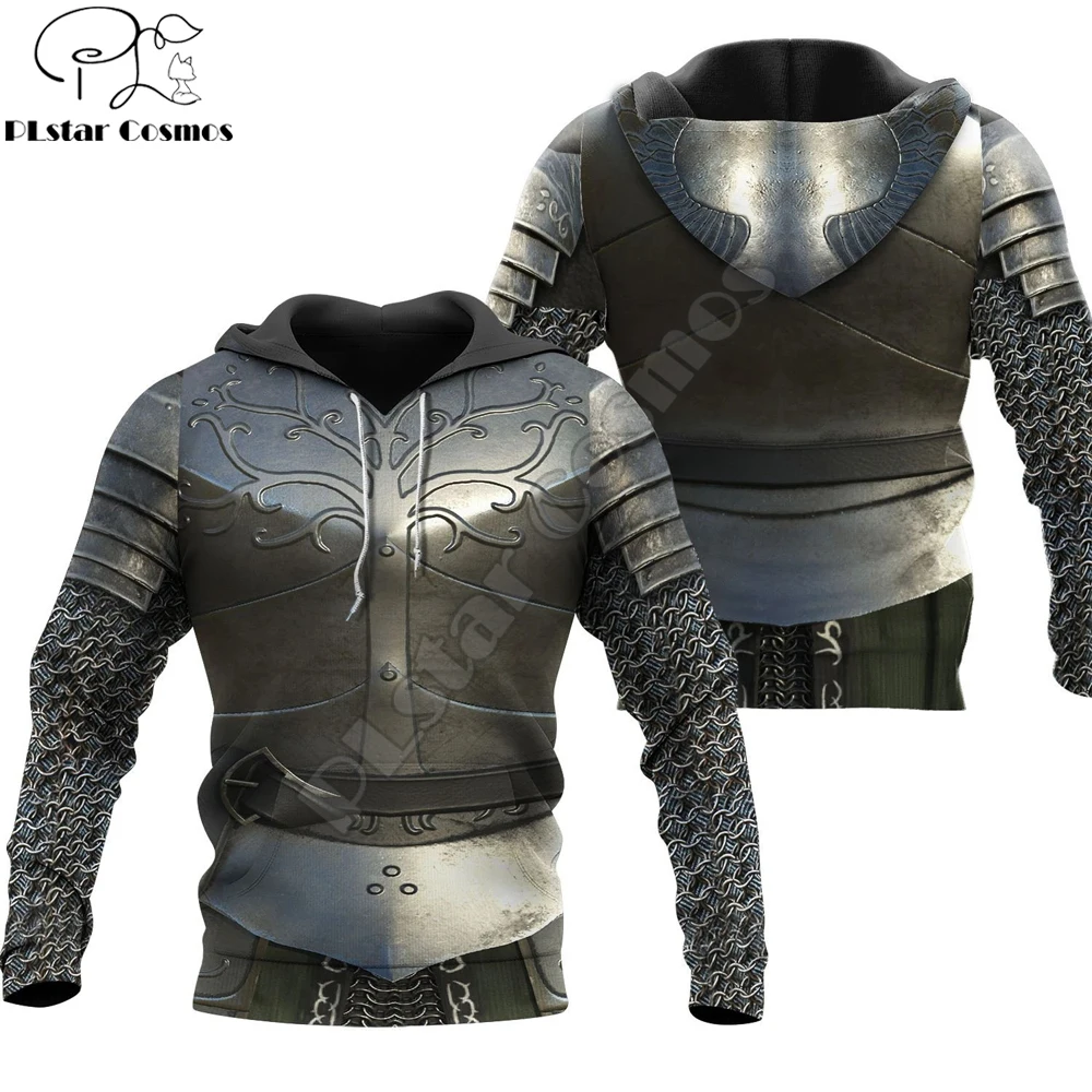 Knight Medieval Armor 3D printed Hoodie Knights Templar Harajuku Fashion Hooded Sweatshirt Unisex Casual Jacket Cosplay hoodies