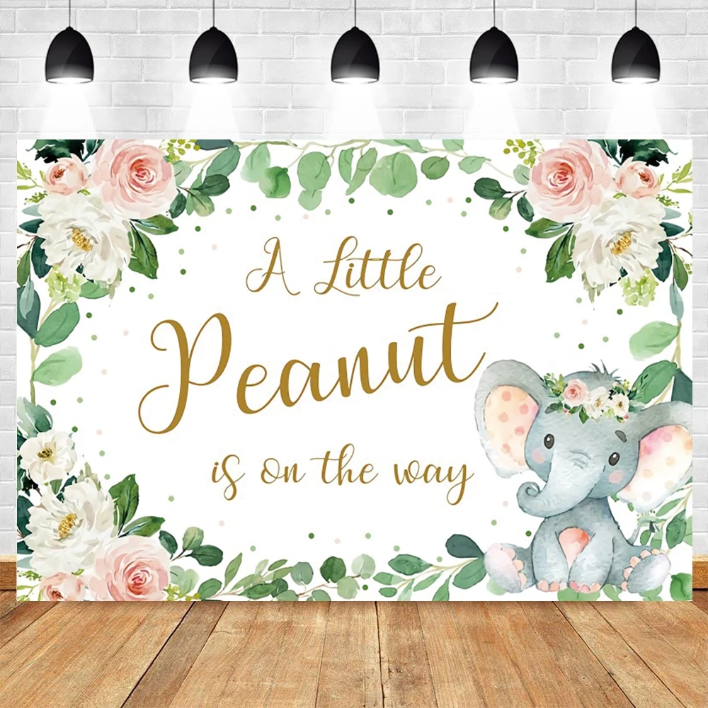 الفول السوداني الصغير على الطريق الطفل عيد ميلاد التصوير خلفية الفيل ديكور التصوير خلفية Photophone كشك استوديو الصور