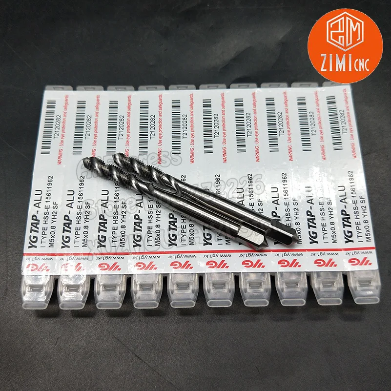 Pemotongan Benang M5 * 0.8Mm Spiral Tekan untuk Mesin Aluminium Menekan Diameter 5Mm Alat Tangan Threading Alat Sekrup ketuk Bor