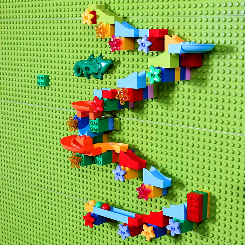 Creative Wall Marble Race Run Building Blocks Sets Compatible All Brand Children Funnel Slide Bricks DIY Wall Blocks Toys Gifts