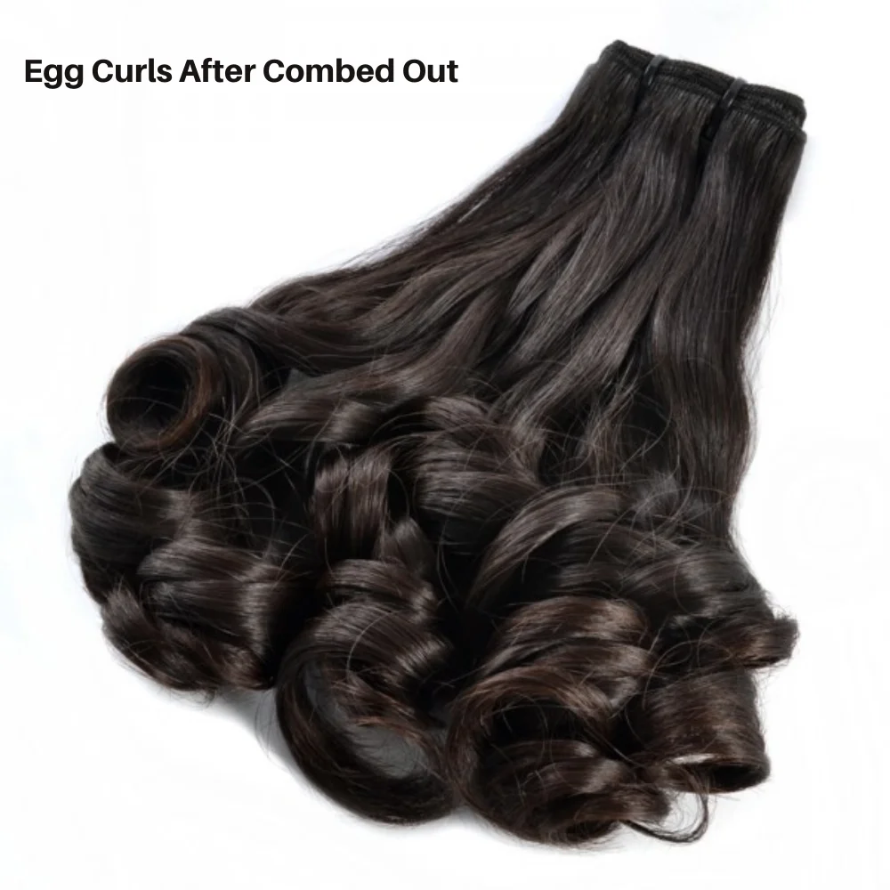 Sapphire Egg Curly Bundles Peruvian Human Hair Bundles Cheap Egg Curl Hair Natural Color Human Hair Extensions For Black Women