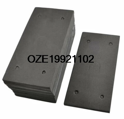 Mousse Adhésive Rectangulaire de Remplacement pour Ponceuse, Polymères Gris, 10 Pièces