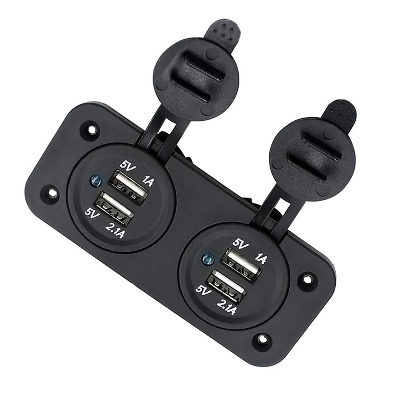 12V USB caricabatteria per auto sigaretta accendisigari presa Splitter caricabatterie adattatore di alimentazione presa per nave Yacht porta di ricarica 12v