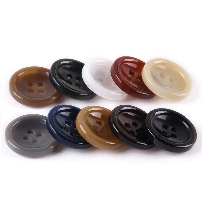 DIY Apparel Sewing Button, Round Resin, 4 Holes, Overcoat, Pants, Suit, Clothing Accessories, 15-20mm, 200Pcs, Lot