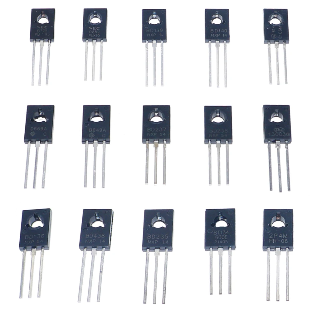 150pcs/Box TO-126 Transistor Assortment Kit B772 D882 BD139 BD140 C106 D669 B649 D237 D238 13003 BD136 BD235 BD438 BT134 2P4M