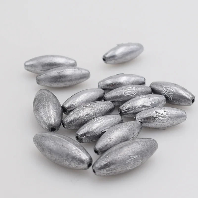 1 حزمة 1 جرام-100 جرام الرصاص غرق الزيتون شكل الصيد غطاسون صنارة الرصاص الوزن سبليت النار غرق الطعم هوك ربط معالجة #5