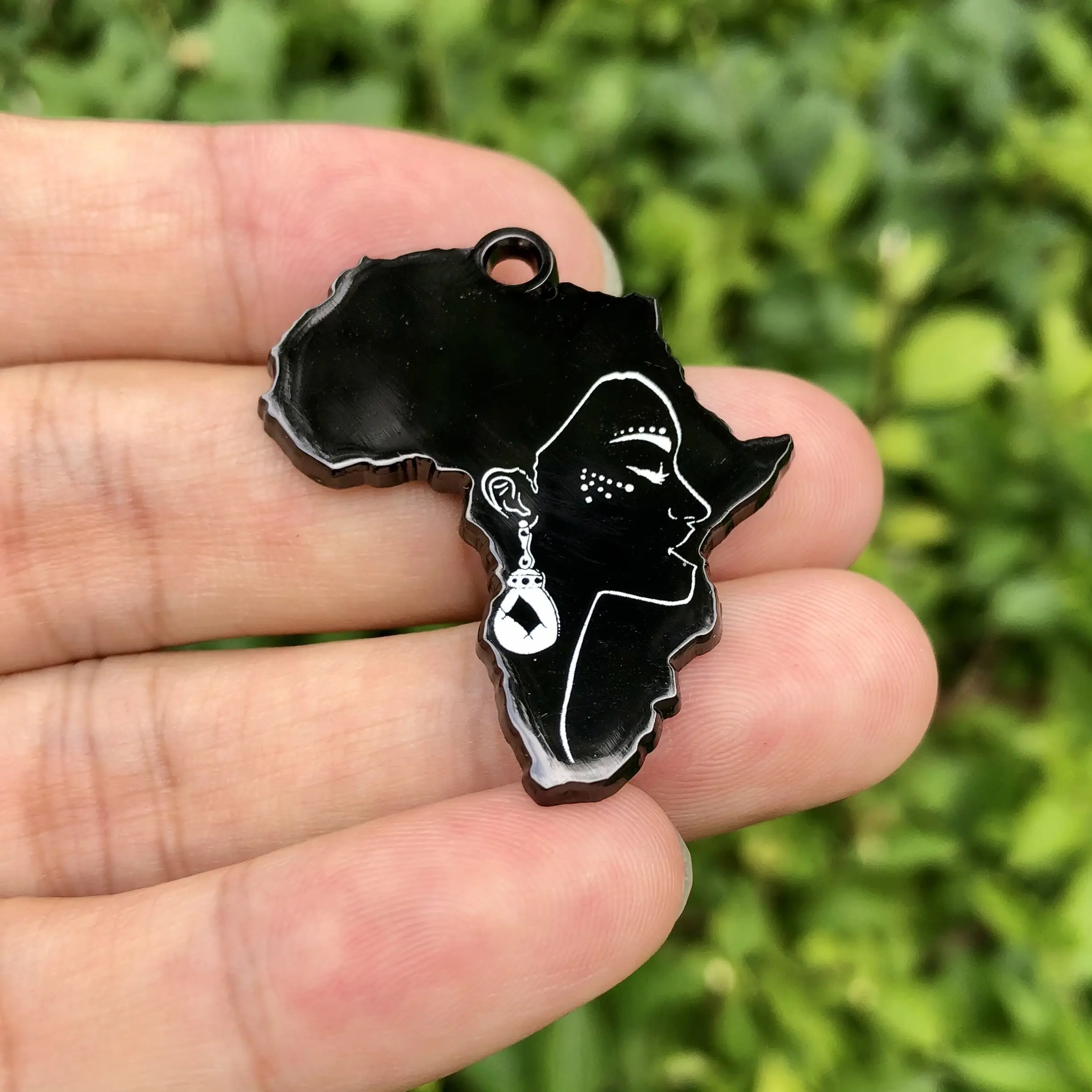 5 Pcs Africa Map Charms Afro Black Mama Pendant For African Jewelry Making Handmade Necklace Bracelets