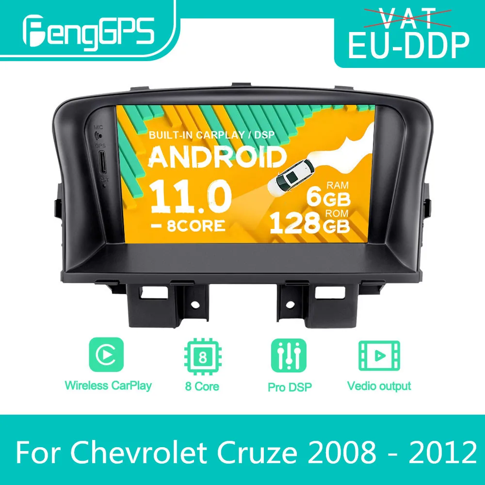 For Chevrolet Cruze 2008 - 2012 Android Car Radio Stereo DVD Multimedia Player 2 Din Autoradio GPS Navi PX6 Unit Touch Screen