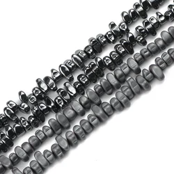 Matte Irregular Gravel Shape Hematite Spacers Beads For Jewelry Making Natural Stone Diy Bracelets Necklace 15.5'' Accessories