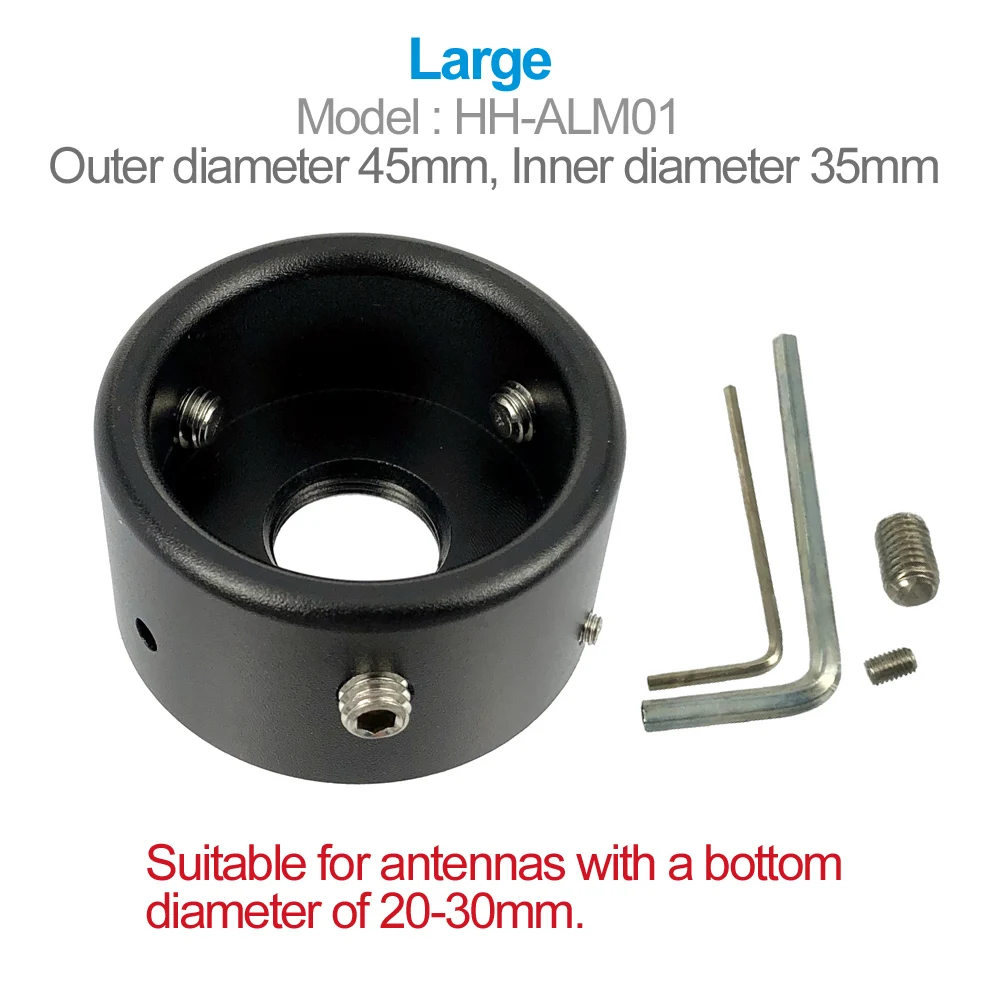 Hoge Gekwalificeerde Auto Antenne Vergrendeling Mount Anti-diefstal Apparaat Gesp Ring Lock Antenne en Beugel Basis HH-ALM01
