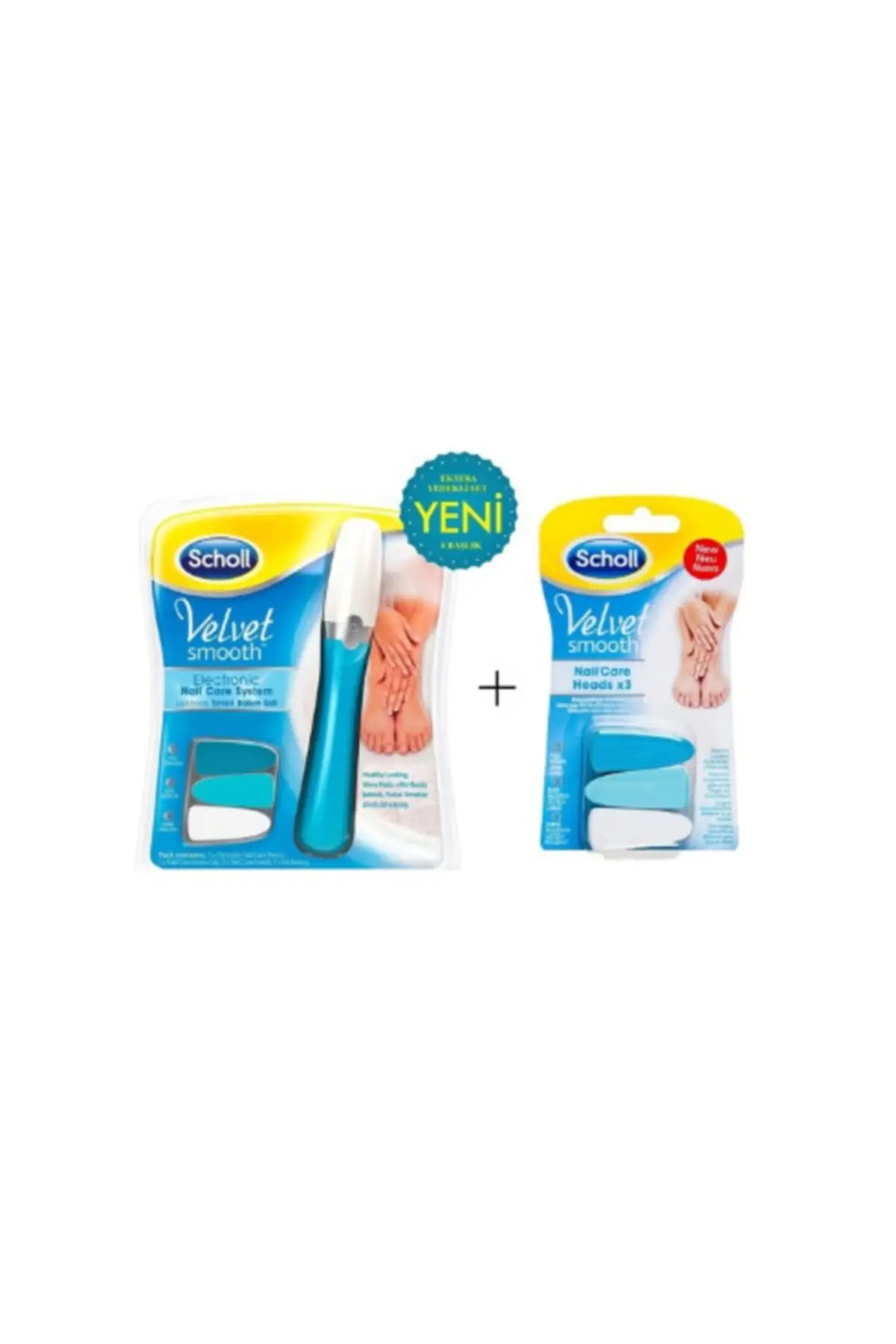 Scholl Velvet Nail Care Set Smooth + 3 Pieces Replacement Care Set Female Beauty Hand Care