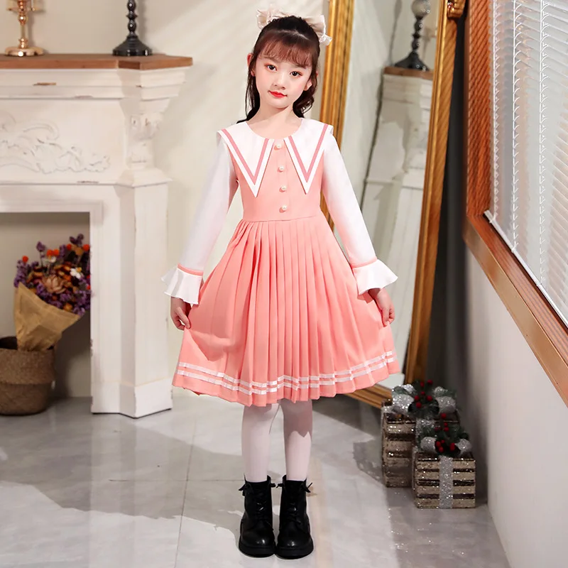 ฤดูหนาวฤดูใบไม้ร่วงสไตล์จีนใหม่ Sweet Lovely Princess Dresses Party Evening Performance Vestido เครื่องแต่งกายเด็ก Fluffy เสื้อผ้า