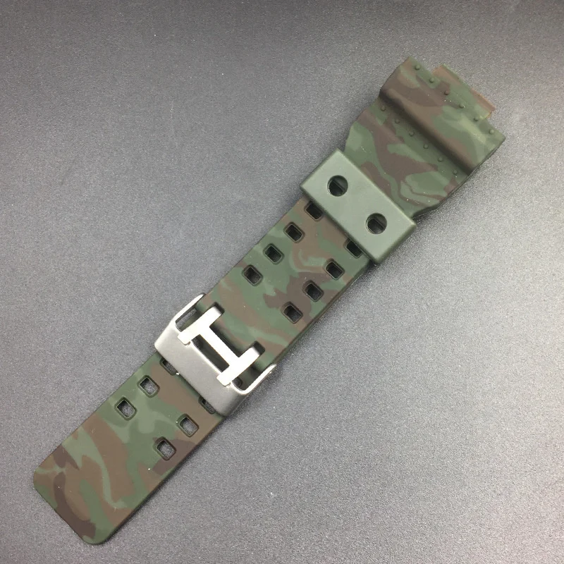 Resin Camouflage Replacement Silicone Watchband For Casio G-Shock GA-110 100 GA-200 GD-120 GW-8900 GR-8900 GLS100 Watch Strap