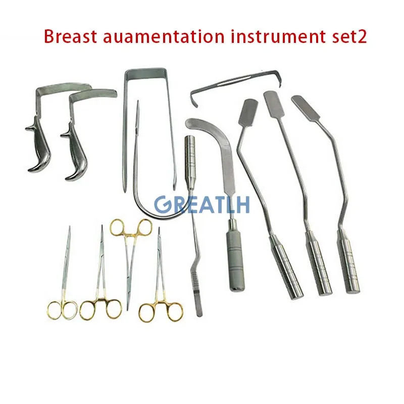 Stainless Steel Frame Shape Breast Detacher Sickle Retractor Set Plastic Surgical Instrument Breast Augmentation Instruments