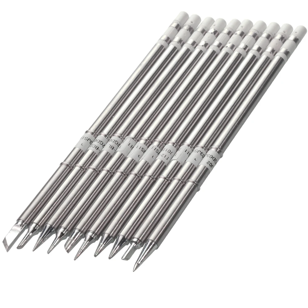 T12 سلسلة سبيكة لحام كهربائي نصائح ل هاكو T12 LED الاهتزاز التبديل متحكم في درجة الحرارة FX951 K BC2 B2 ILS BL C4 JL02