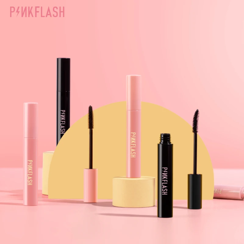 PINKFLASH Mascara Day & Night Lengthening Volume Eyelash Primer Mascara Fiber-filled Micro-curl Natural Lengthening TSLM1