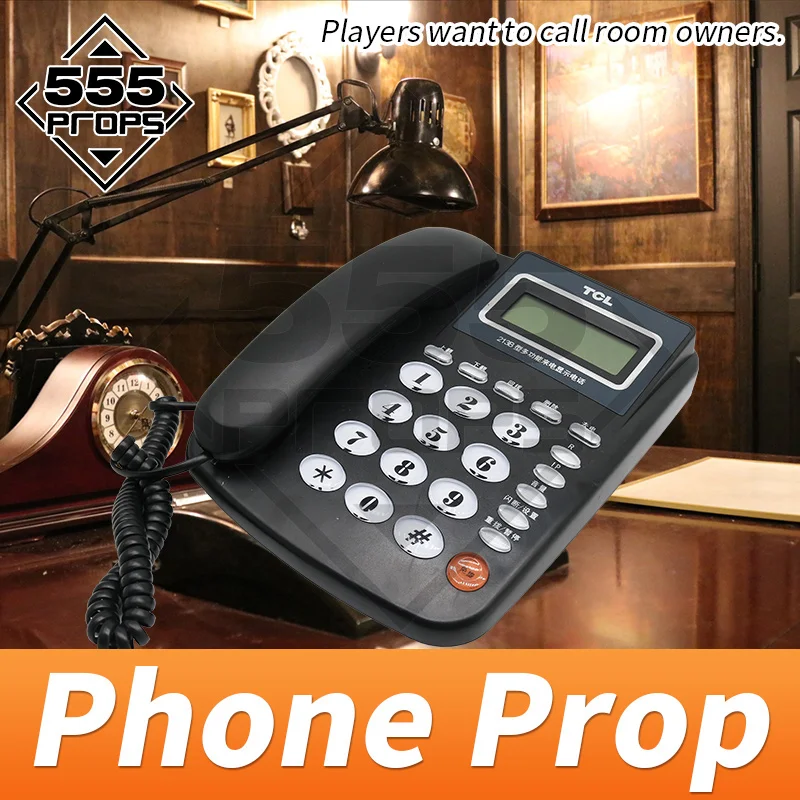 

555PROPS Phone Prop Escape Room Game Figure out puzzle to get password dial number to get new clues