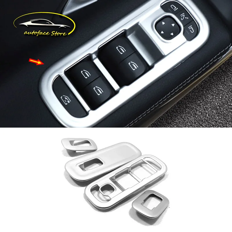 

ABS Plastic Chrome Door Window Glass Lift Control Switch Button Panel Trim Cover For Mercedes Benz A Class 2019 Accessories