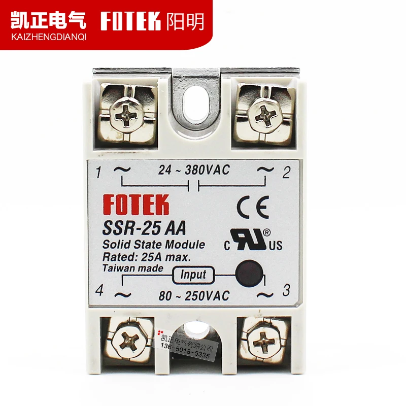 

Original imported SSR Taiwan FOTEK single-phase solid state relay SSR-25AA AC control AC free shipping high quality